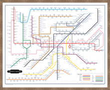 Load image into Gallery viewer, The Film Fan&#39;s Movie Map (Framed)