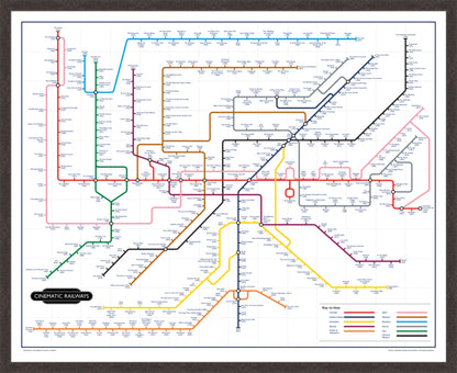 The Film Fan's Movie Map (Framed)