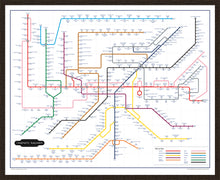 Load image into Gallery viewer, The Film Fan&#39;s Movie Map (Framed)