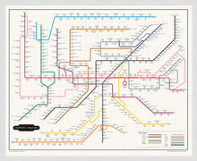 Load image into Gallery viewer, The Film Fan&#39;s Movie Map (Framed)
