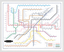 Load image into Gallery viewer, The Film Fan&#39;s Movie Map (Framed)