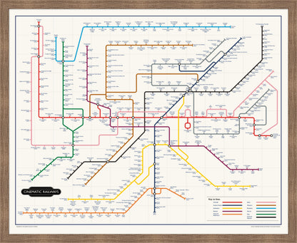 The Film Fan's Movie Map (Framed)