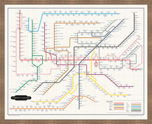 Load image into Gallery viewer, The Film Fan&#39;s Movie Map (Framed)