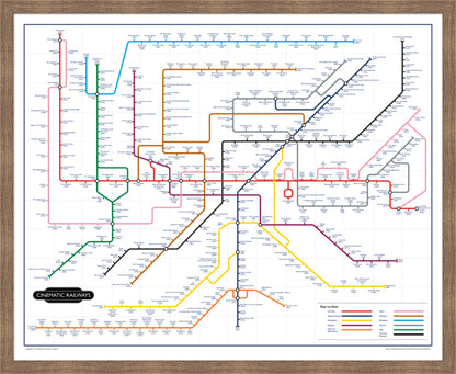 The Film Fan's Movie Map (Framed)