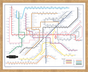 The Film Fan's Movie Map (Framed)