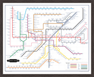 The Film Fan's Movie Map (Framed)