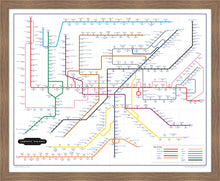 Load image into Gallery viewer, The Film Fan&#39;s Movie Map (Framed)