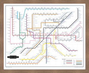 The Film Fan's Movie Map (Framed)