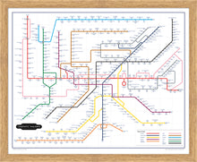 Load image into Gallery viewer, The Film Fan&#39;s Movie Map (Framed)