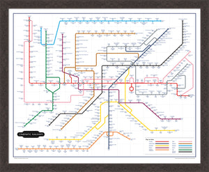 The Film Fan's Movie Map (Framed)