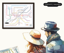 Load image into Gallery viewer, The Film Fan&#39;s Movie Map (Framed)