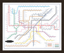 Load image into Gallery viewer, The Film Fan&#39;s Movie Map (Framed)