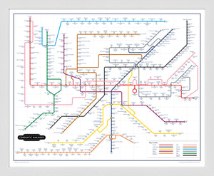 The Film Fan's Movie Map (Framed)