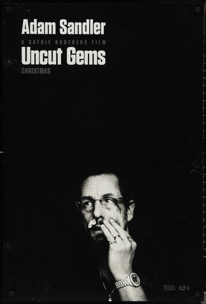 An original movie poster for the Adam Sandler film Uncut Gems