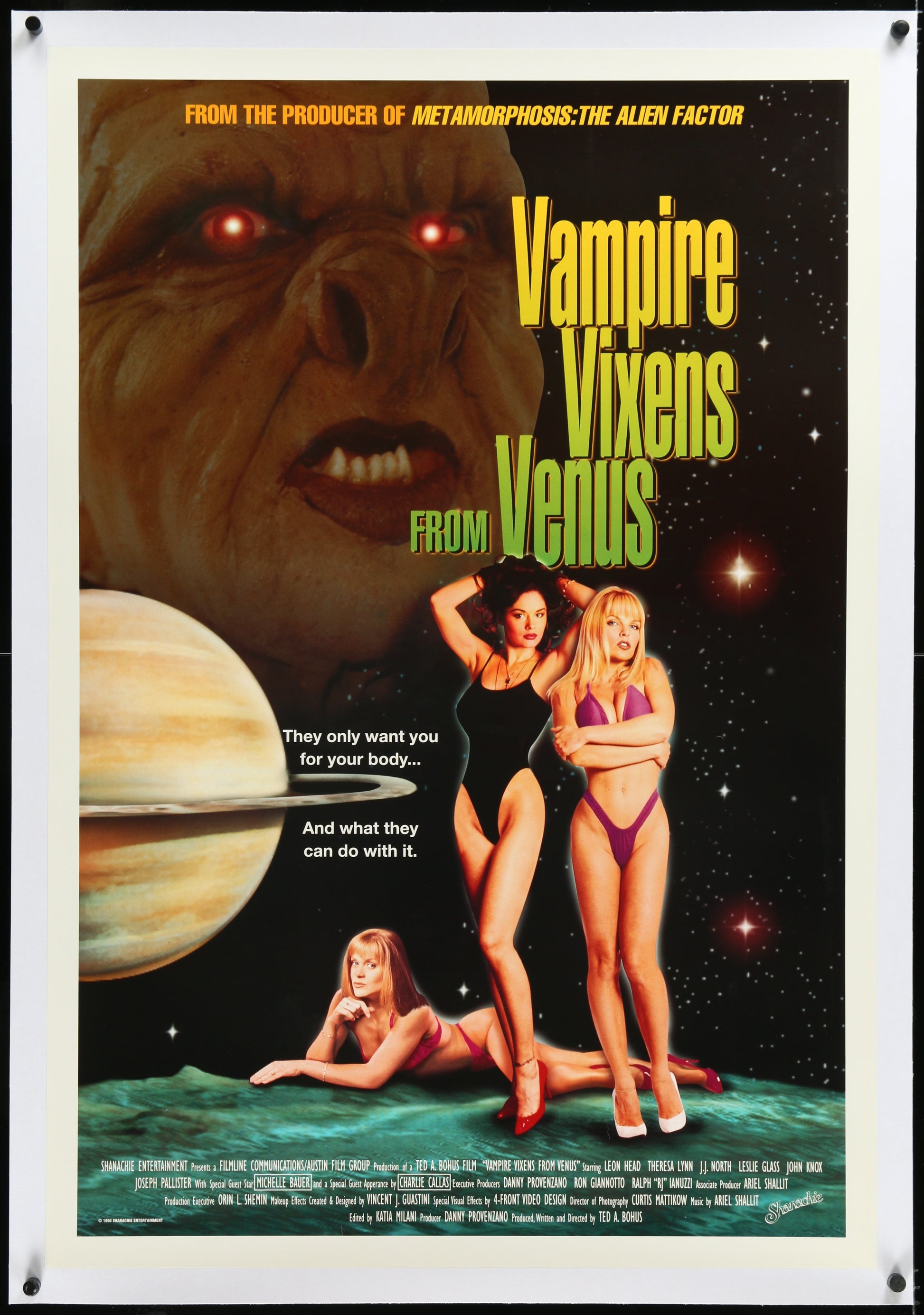 An original movie poster for the film Vampire Vixens From Venus
