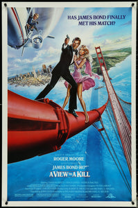 An original movie poster for the James Bond film A View To A  Kill