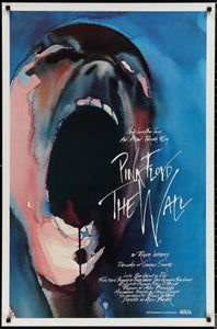 An original movie poster for the Pink Floyd film The Wall with artwork by Gerald Scarfe