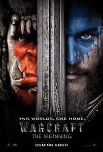 An original movie poster for the Duncan Jones film Warcraft