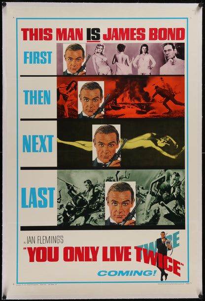 An original one sheet teaser once sheet for the James Bond film You Only Live Twice