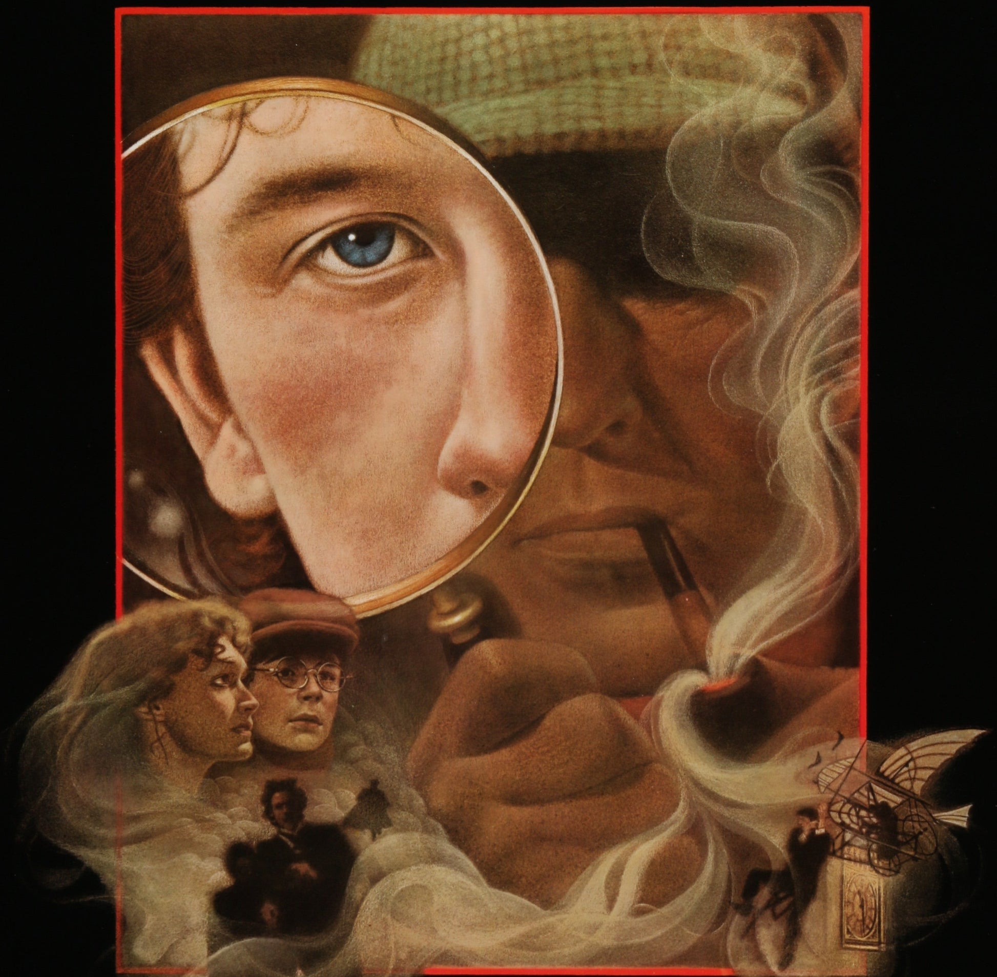 An original movie poster for the film Young Sherlock