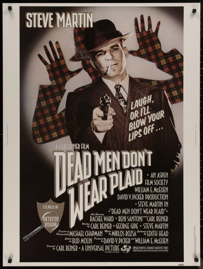 An original movie poster for the Steve Martin film Dead Men Don't Wear Plaid
