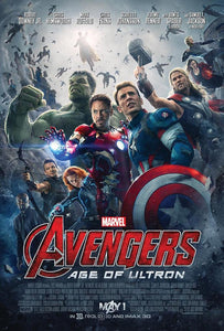 An original movie poster for the Marvel film Avengers: Age of Ultron