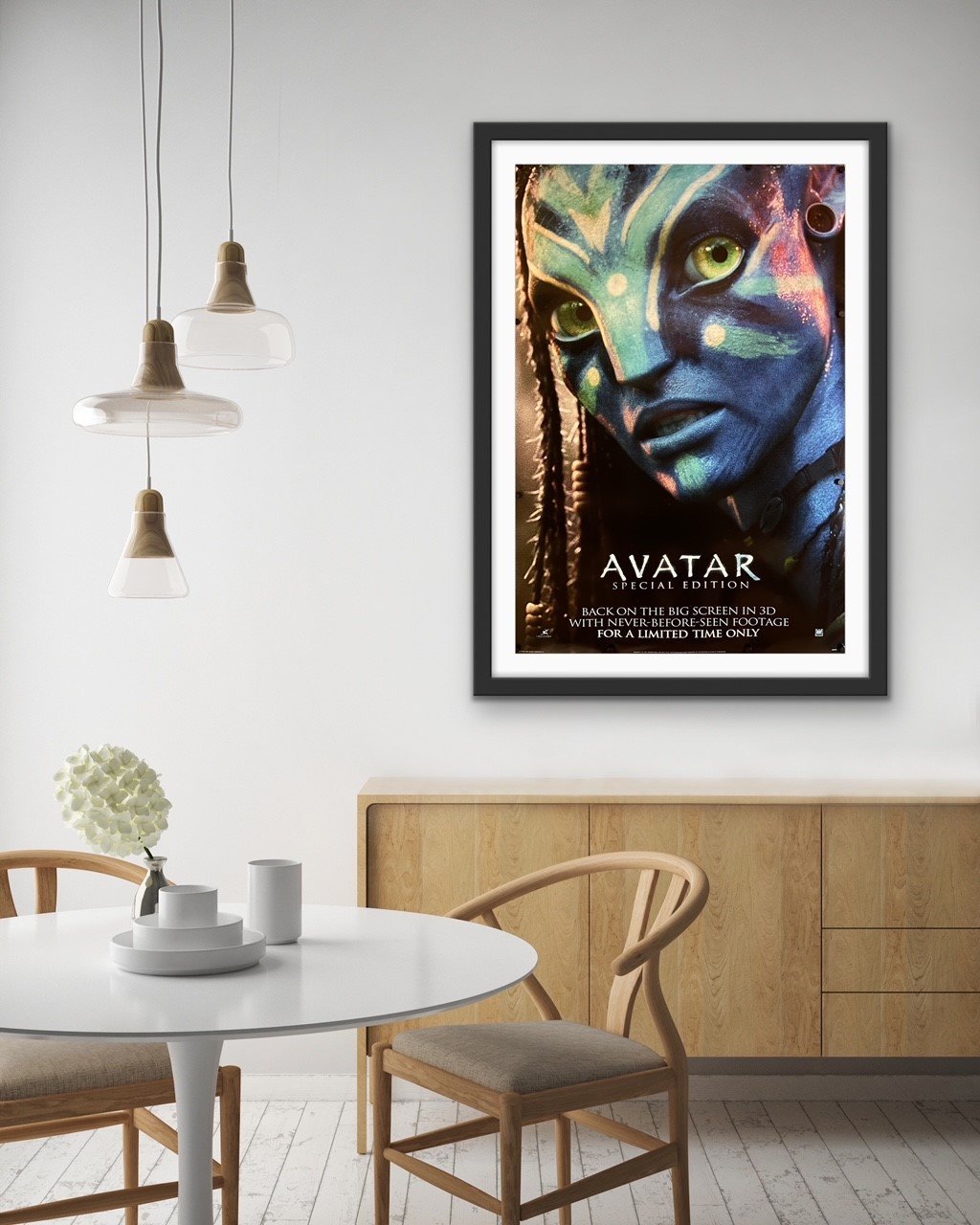 An original movie poster for the James Cameron film Avatar