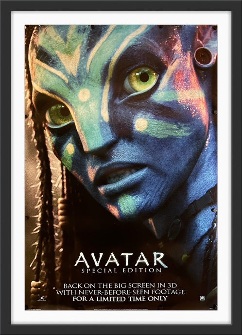 An original movie poster for the James Cameron film Avatar