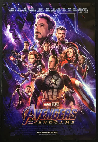 An original movie poster for the Marvel film Avengers : Endgame