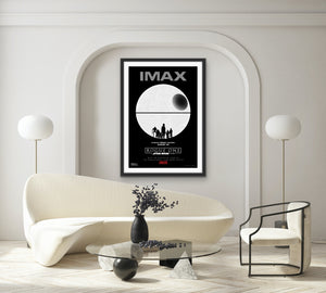 An original IMAX movie poster for the Star Wars film Rogue One