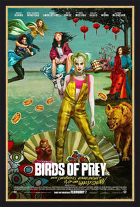 An original movie poster for the DC comics film Birds of Prey