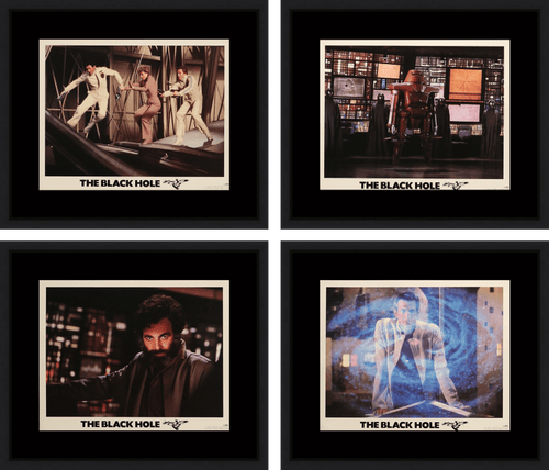 Four original lobby cards for the Disney sci fi film The Black Hole