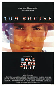 An original movie poster for the Oliver Stone film Born on the Fourth of July