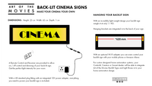 Load image into Gallery viewer, Back-Lit Cinema Sign - Make Your Cinema Your Own!