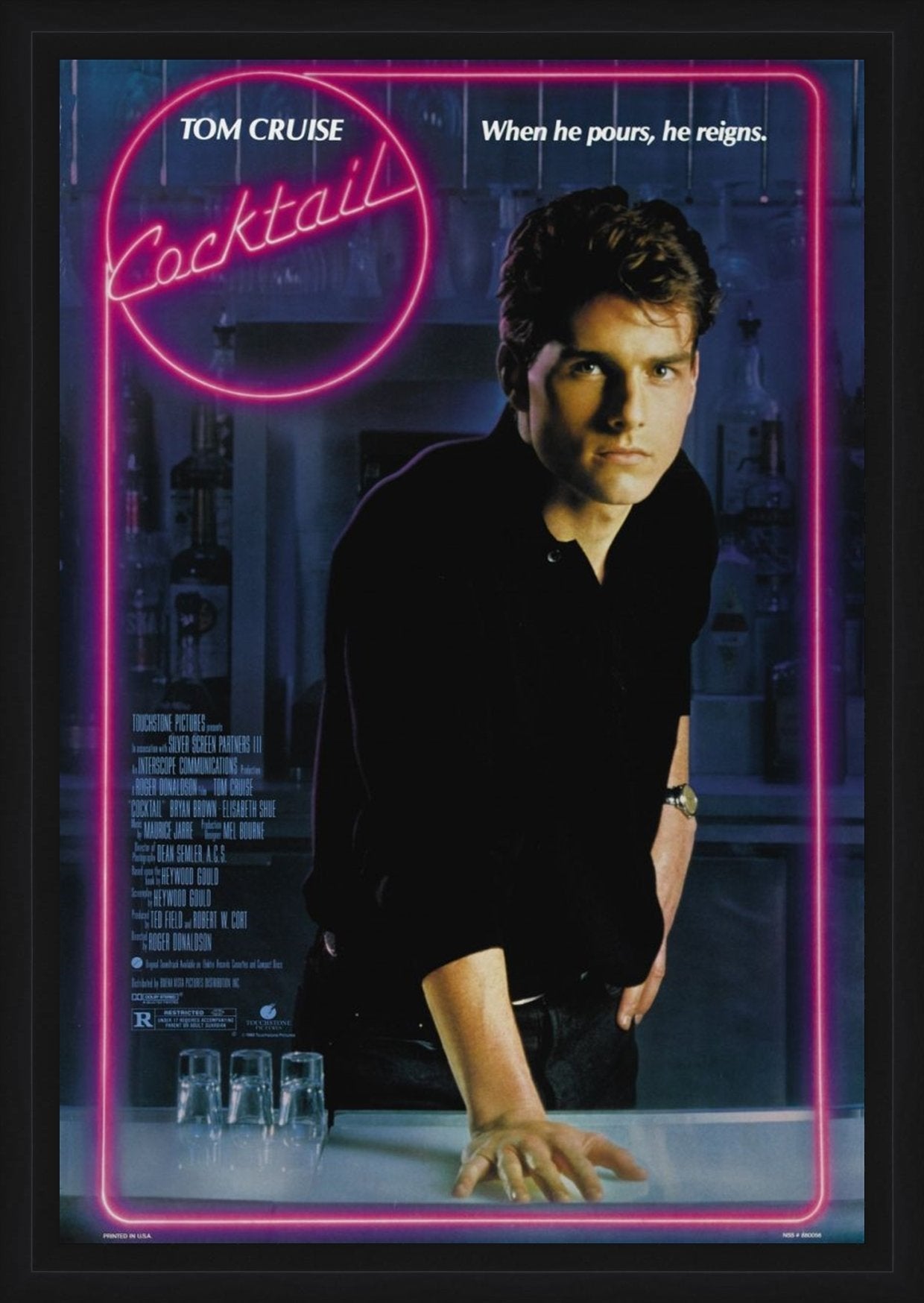 An original movie poster for the film Cocktail