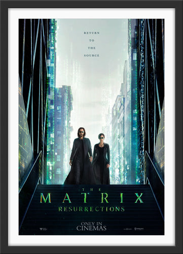An original movie poster for the film The Matrix Resurrections