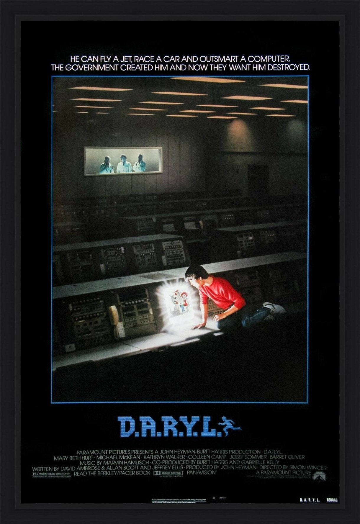 An original movie poster for the film DARYL / D.A.R.Y.L.