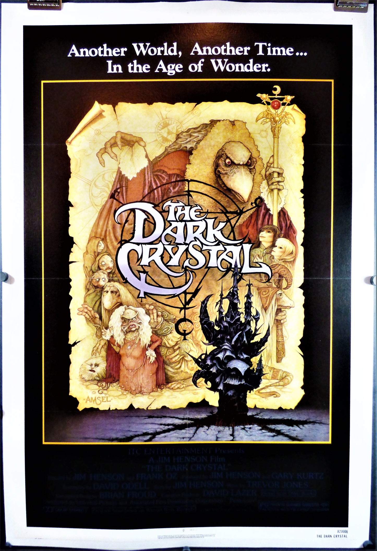 An original movie poster for the Jim Henson Film 'The Dark Crystal'
