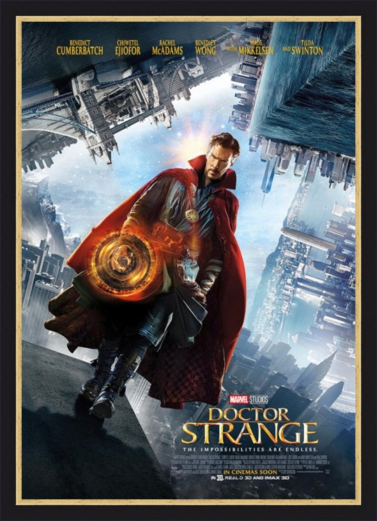 An original movie poster for the Marvel film Doctor Strange