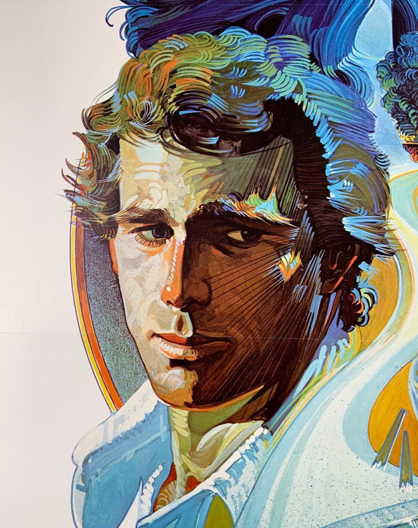 An original movie poster for the film The Driver