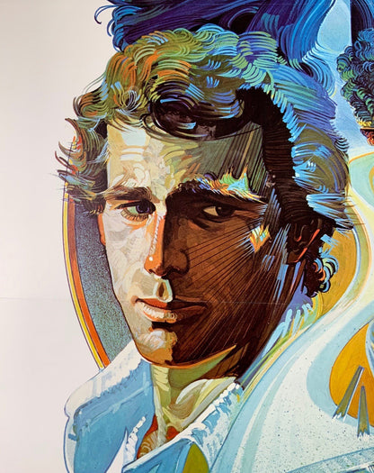 An original movie poster for the film The Driver