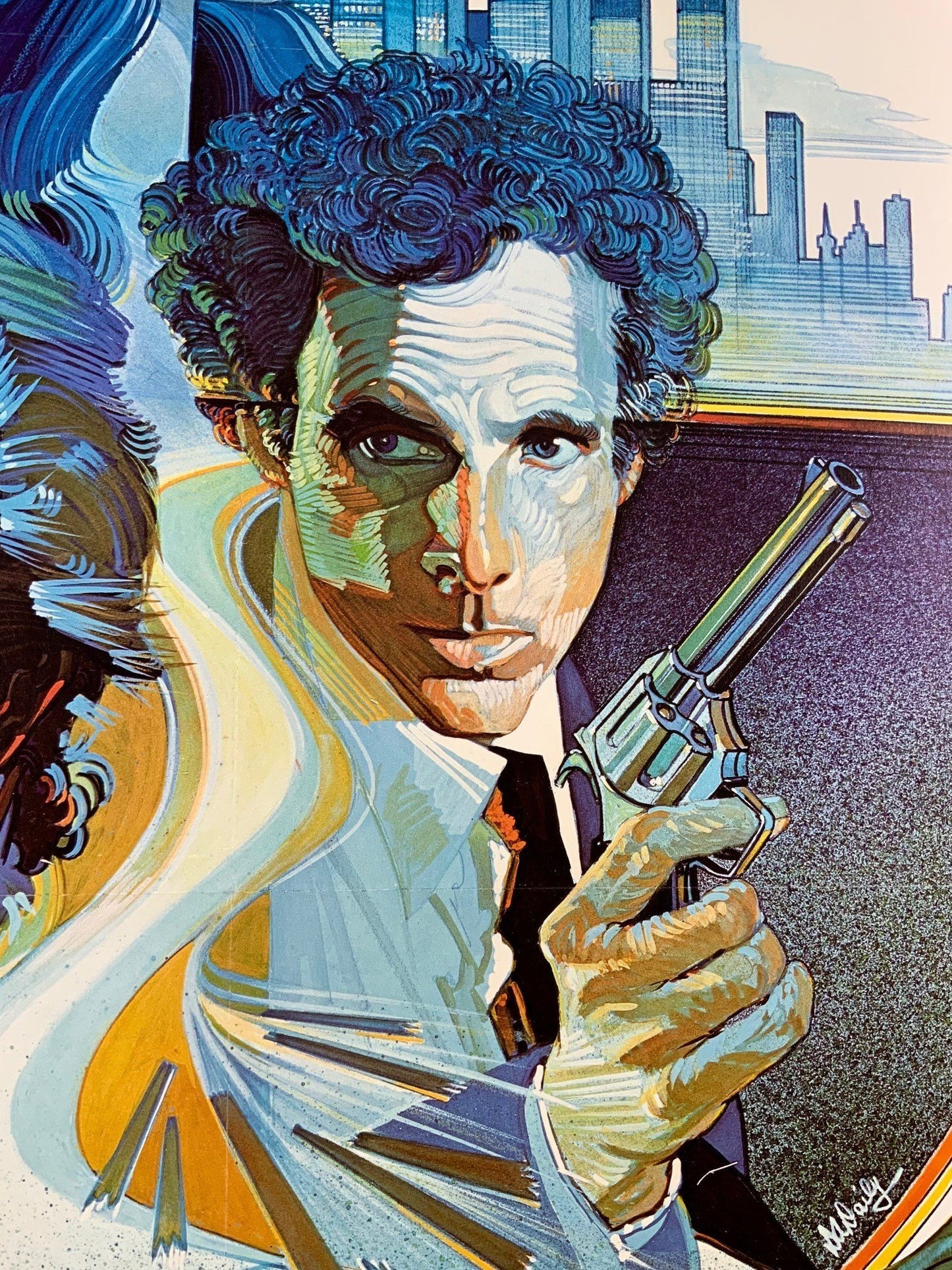 An original movie poster for the film The Driver
