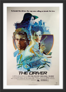 An original movie poster for the film The Driver