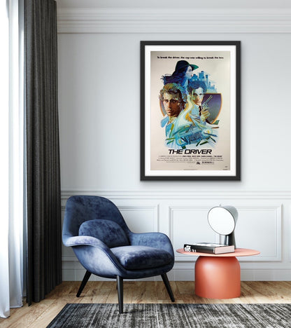An original movie poster for the film The Driver