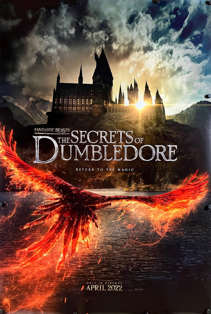 An original movie poster for the Wizarding World film Fantastic Beasts The Secrets of Dumbledore