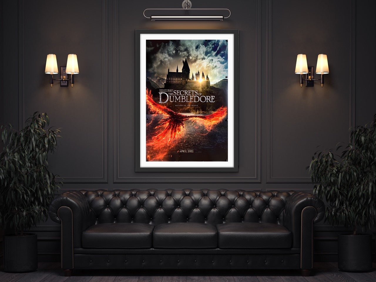An original movie poster for the Wizarding World film Fantastic Beasts The Secrets of Dumbledore