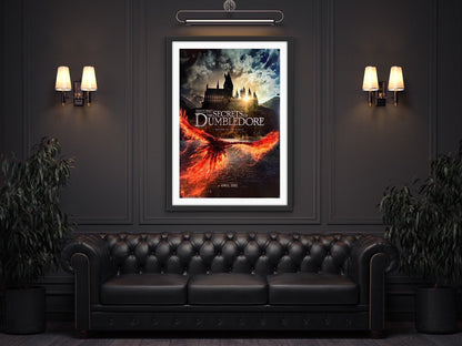 An original movie poster for the Wizarding World film Fantastic Beasts The Secrets of Dumbledore