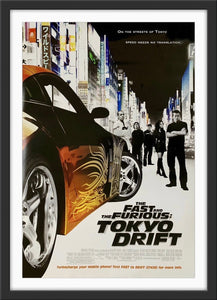 An original movie poster for the film The Fast and the Furious: Tokyo Drift
