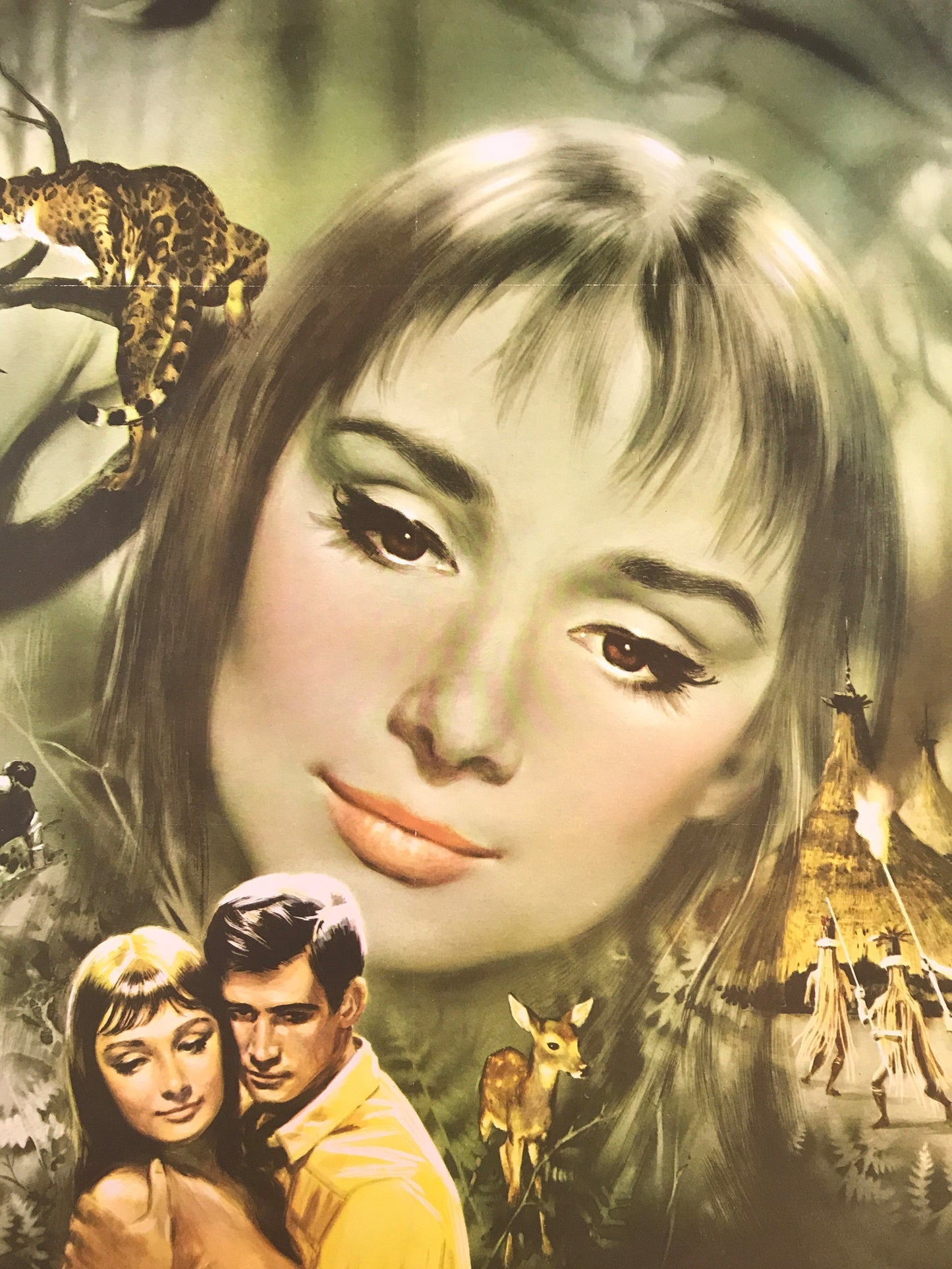 An original movie poster for the film Green Mansions