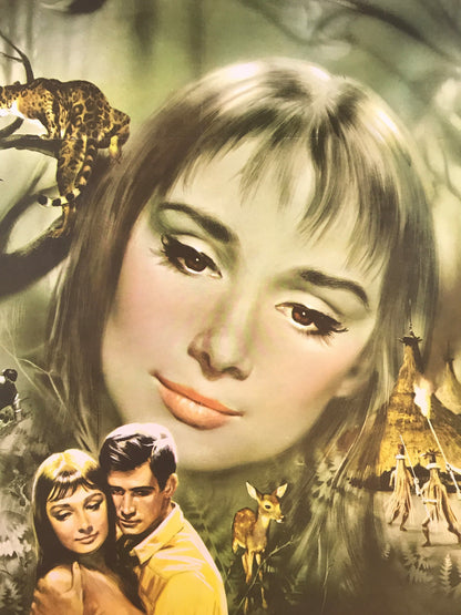 An original movie poster for the film Green Mansions
